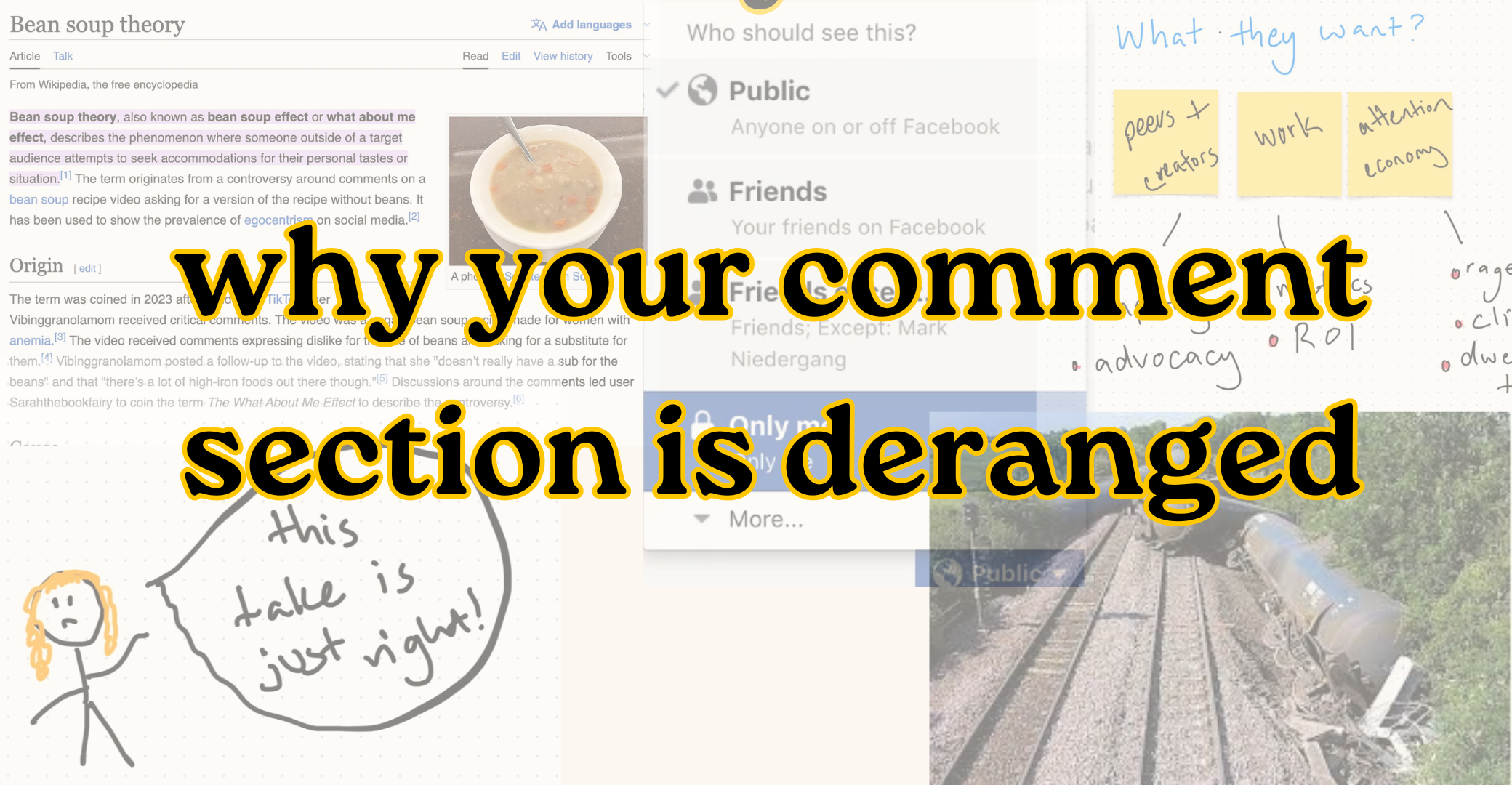 why your comment section is deranged — video essay thumbnail